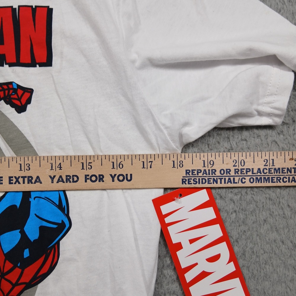 Marvel Spider-Man Graphic Tee Boys XL 14–16 White Crime Fighter NWT - Picture 5 of 6